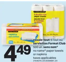 L'Intermarché ESSUIE-TOUT 6 ROUL. OU SERVIETTES FORMAT CLUB, 500 UN offer