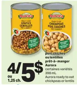 L'Intermarché POIS CHICHES OU LENTILLES PRÊT-À- MANGER, 398 ML offer
