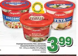 L'Intermarché FROMAGE BOCCONCINI, FETA, PARMESAN, MOZZARINA FRAÎCHE OU MOZZARELLA, 125 - 200 G OU RICOTTA, 400 G offer