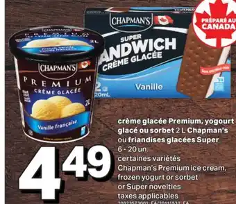L'Intermarché CRÈME GLACÉE PREMIUM, YOGOURT GLACÉ OU SORBET, 2 L OU FRIANDISES GLACÉES SUPER, 6 - 20 UN offer