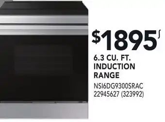 RONA SAMSUNG 6.3 CU. FT. INDUCTION RANGE offer