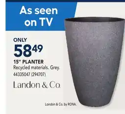 RONA LANDON&CO 15 PLANTER offer