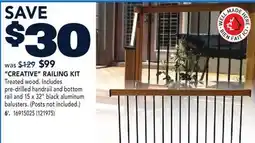 RONA CREATIVE RAILING KIT 6' offer