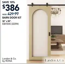 RONA BARN DOOR KIT offer