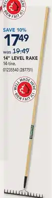 RONA 14 LEVEL RAKE 14-tine offer