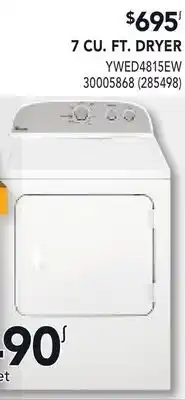 RONA 7 CU. FT. DRYER offer