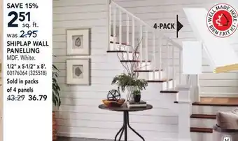 RONA METRIE SHIPLAP WALL PANELLING offer