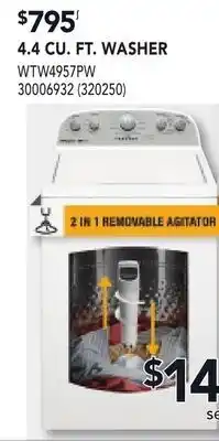 RONA WHIRLPOOL 4.4 CU. FT. WASHER offer