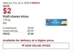 Costco Kraft cheese slices offer