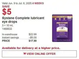 Costco Systane complete lubricant eye drops offer