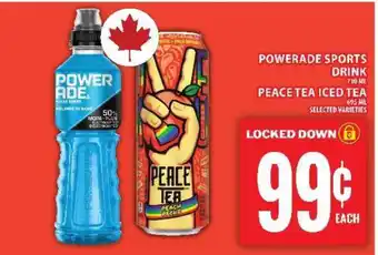 Food Basics Powerade Sports Drink / Peace Tea Iced Tea offer