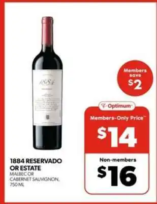 Real Canadian Liquorstore 1884 Reservado or Estate offer