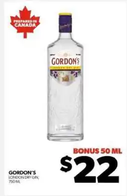 Real Canadian Liquorstore Gordon's London Dry Gin offer