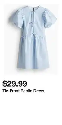 H&M Tie-Front Poplin Dress offer