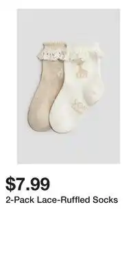H&M 2-Pack Lace-Ruffled Socks offer