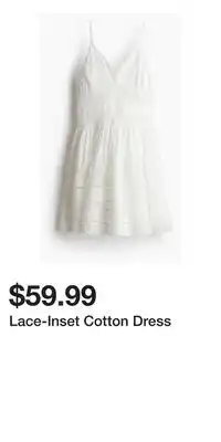 H&M Lace-Inset Cotton Dress offer