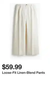 H&M Loose-Fit Linen-Blend Pants offer