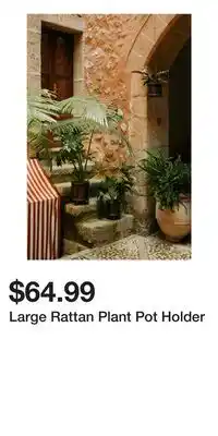H&M Large Rattan Plant Pot Holder offer