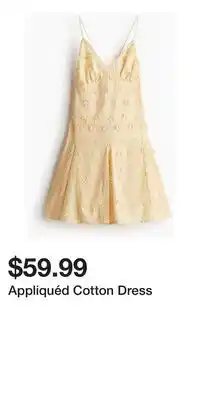 H&M Appliquéd Cotton Dress offer