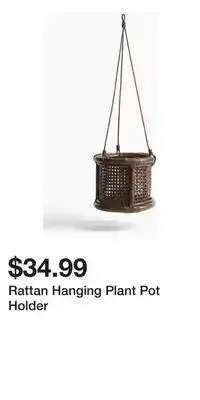 H&M Rattan Hanging Plant Pot Holder offer
