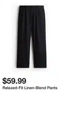 H&M Relaxed-Fit Linen-Blend Pants offer