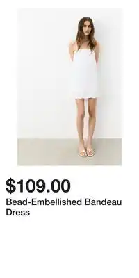 H&M Bead-Embellished Bandeau Dress offer