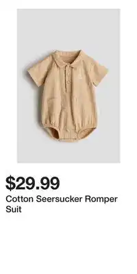 H&M Cotton Seersucker Romper Suit offer