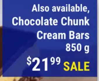 M & M Food Market Chocolate Chunk Cream Bars offer