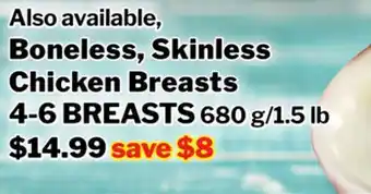 M & M Food Market Boneless, Skinless Chicken Breasts 4-6 BREASTS offer