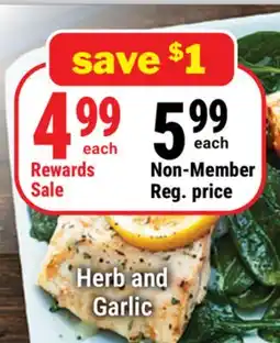 M & M Food Market Herb and Garlic Pink Salmon in Sauce offer