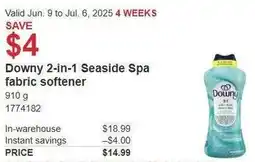 Costco Downy 2-in-1 Seaside Spa fabric softener offer