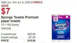 Costco Sponge Towels Premium paper towels offer