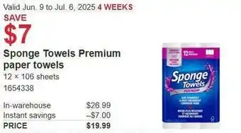 Costco Sponge Towels Premium paper towels offer