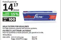 BMR MILK FILTERS FOR MILKLINES offer