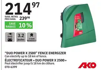 BMR DUO POWER X 2500 FENCE ENERGIZER offer