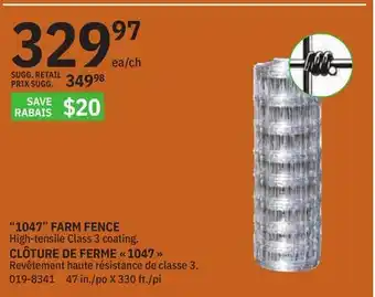 BMR 1047 FARM FENCE offer