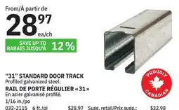 BMR 31 STANDARD DOOR TRACK offer
