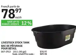BMR LIVESTOCK STOCK TANK offer