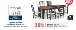La Z Boy Canadel 7-Piece Solid Birch Dining Set offer