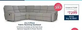 La Z Boy Ava 4-Piece Fabric Reclining Sectional offer