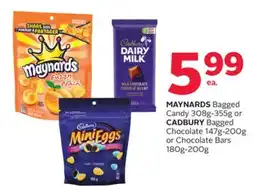 Rexall MAYNARDS Bagged Candy 308g-355g or CADBURY Bagged Chocolate 147g-200g or Chocolate Bars 180g-200g offer