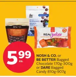 Rexall NOSH & CO. or BE BETTER Bagged Chocolate 170g-300g or DARE Bagged Candy 810g-907g offer