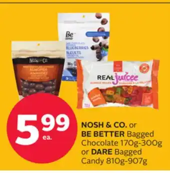 Rexall NOSH & CO. or BE BETTER Bagged Chocolate 170g-300g or DARE Bagged Candy 810g-907g offer