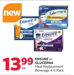 Rexall ENSURE or GLUCERNA Meal Replacement Beverage offer