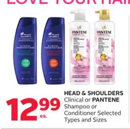 Rexall HEAD & SHOULDERS Clinical or PANTENE Shampoo or Conditioner offer