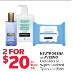Rexall NEUTROGENA or AVEENO Cleansers or Wipes offer