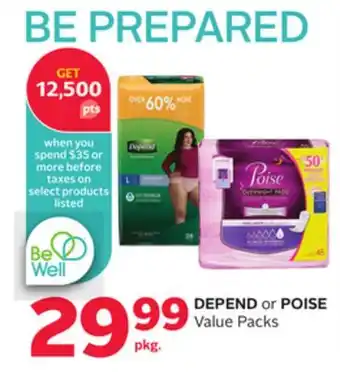 Rexall DEPEND or POISE offer