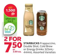 Rexall STARBUCKS Frappuccino, Double Shot, Cold Brew or Energy Drinks offer
