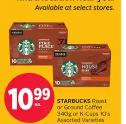 Rexall STARBUCKS Roast or Ground Coffee 340g or K-Cups 10' s offer