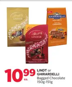 Rexall LINDT or GHIRARDELLI Bagged Chocolate offer
